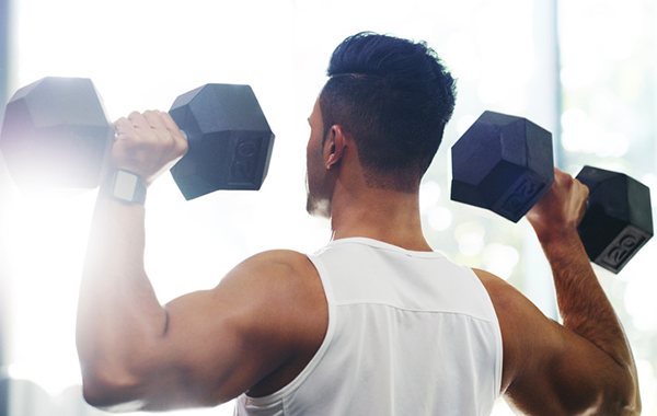 Man Does Overhead Press | kettlebell vs dumbbell